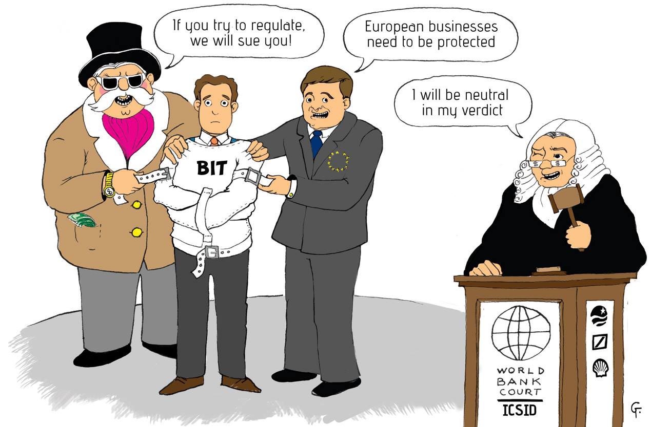 free trade agreement cartoon